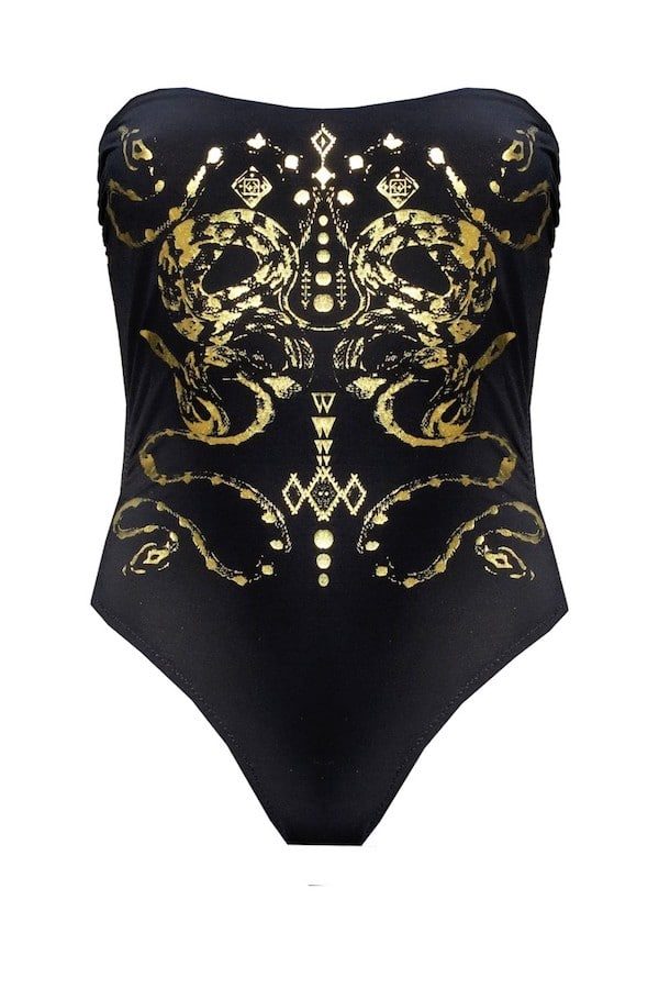 Maillot de bain une pièce bustier Aloha Black Ophis