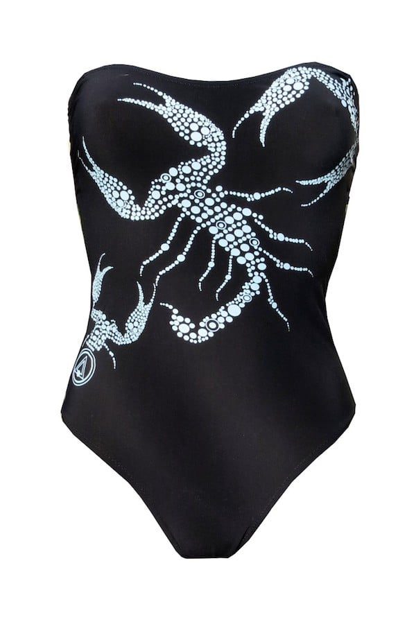 Maillot de bain une pièce bustier Aloha Black Scorpio