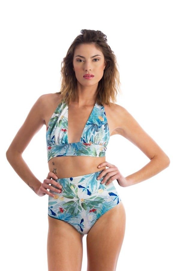 Bas de maillot taille haute réversible Rita Oasis – Image 5