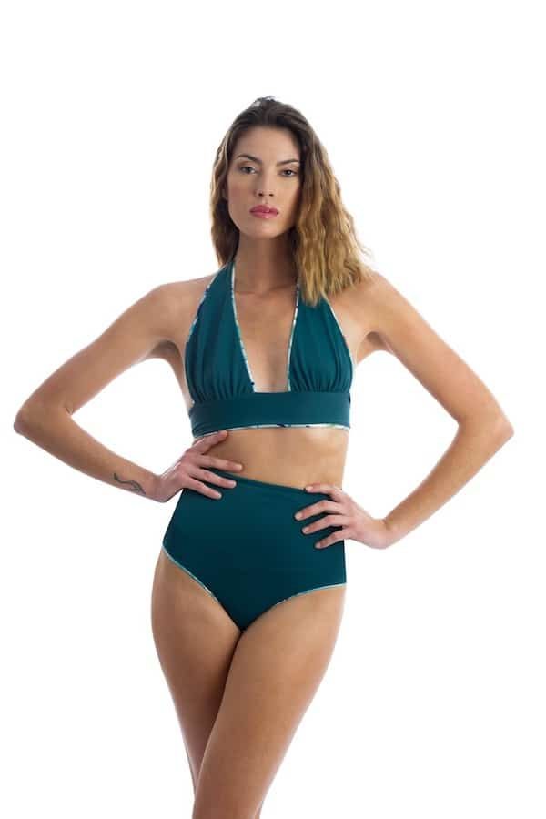 Bas de maillot taille haute réversible Rita Oasis – Image 7