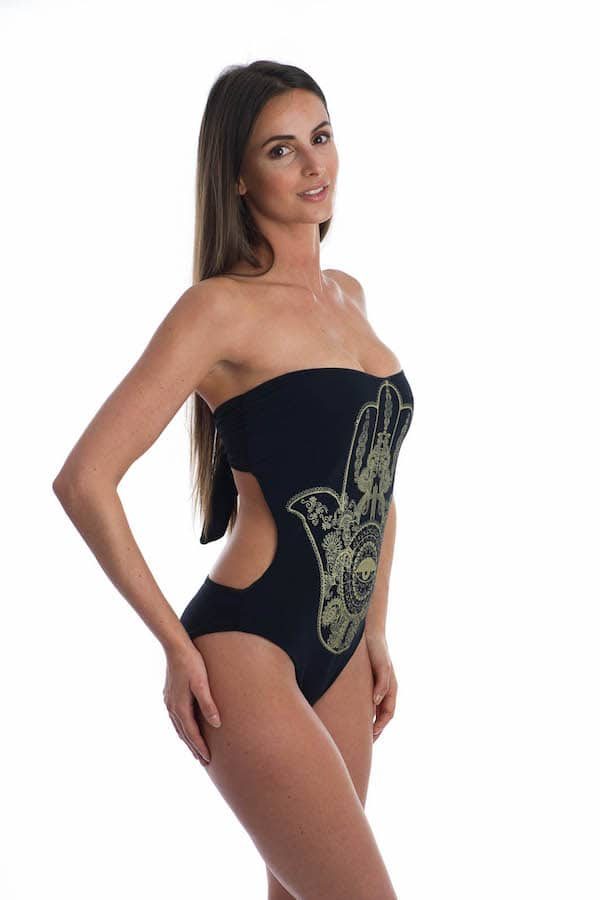 Maillot de bain une pièce bustier Fatma Black – Image 6