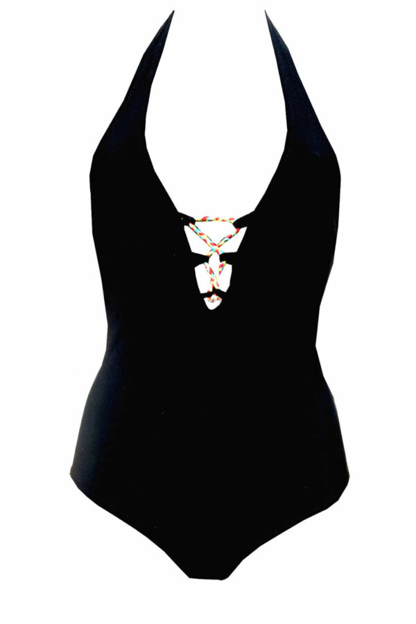 Maillot de bain une pièce triangle Eva Black