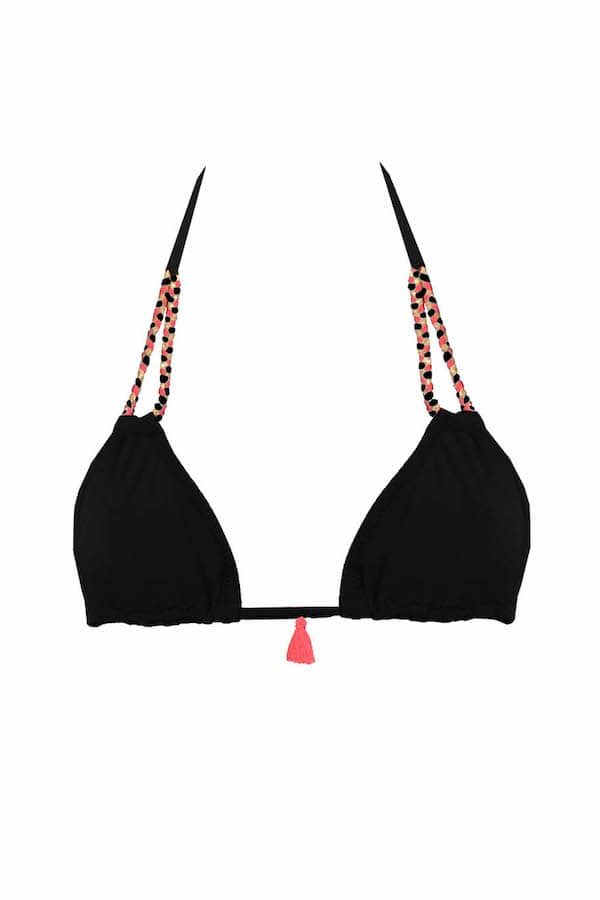 Haut de maillot triangle ajustable Marra Black