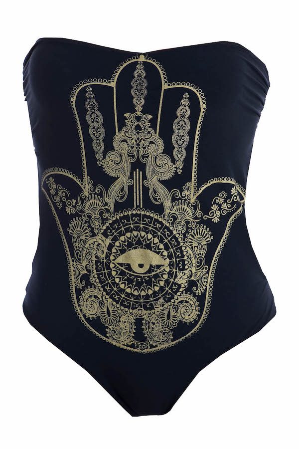 Maillot de bain une pièce bustier Fatma Black