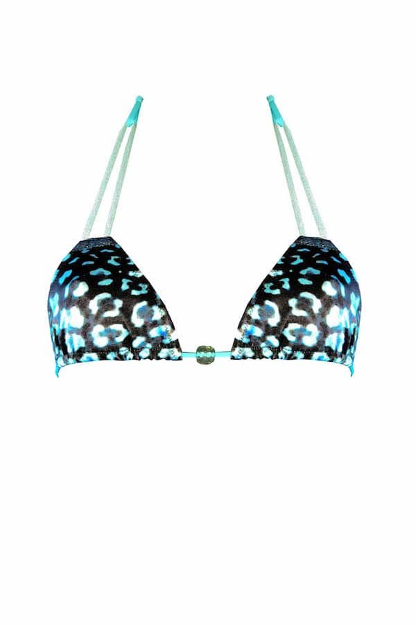 Haut de maillot triangle léopard Bermudes Léo