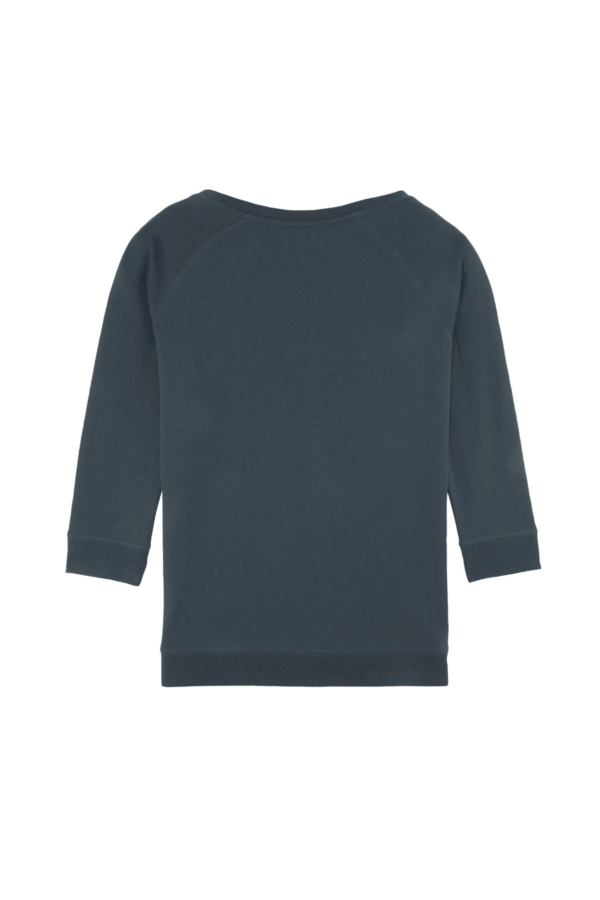 Sweat-shirt en coton bio Indigo Shell impression coquillage – Image 3
