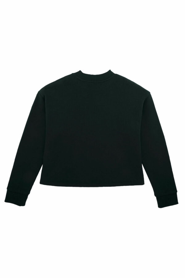 Sweat-shirt court en coton bio Black Nomade – Image 4