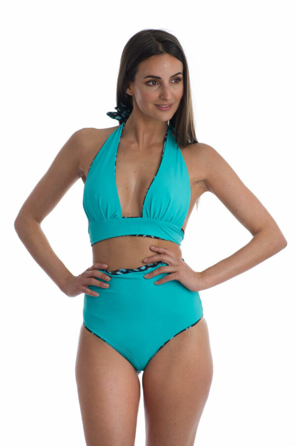 Bas de maillot taille haute réversible Rita Leo – Image 6