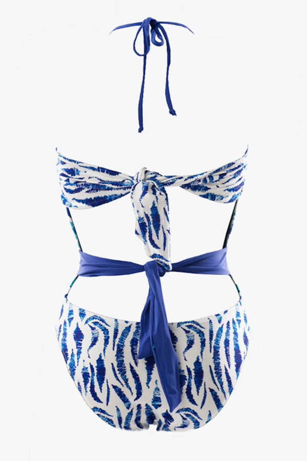 Maillot de bain une pièce bustier Aloha Tiger Blue – Image 5