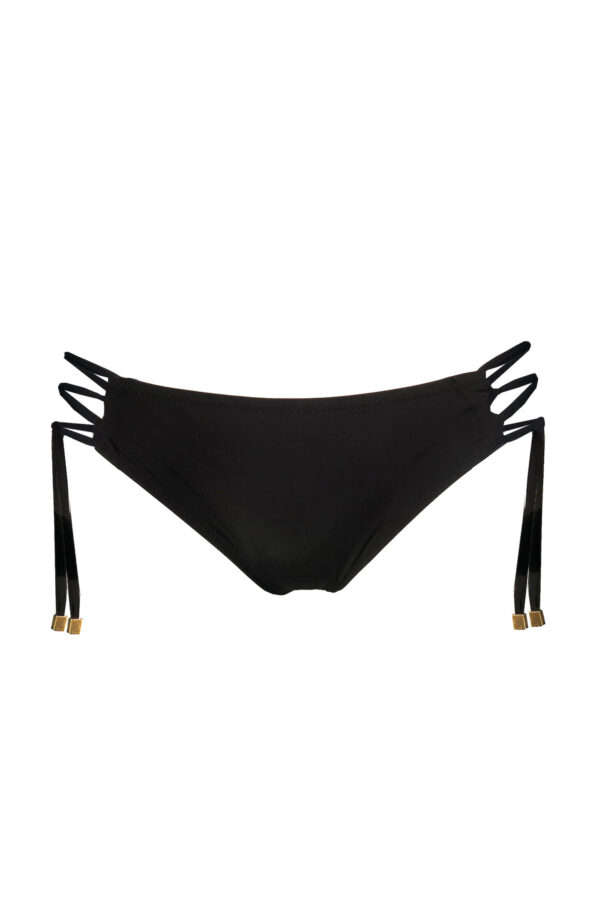 Bas de maillot taille basse avec laçages sur les côtés Esme Black
