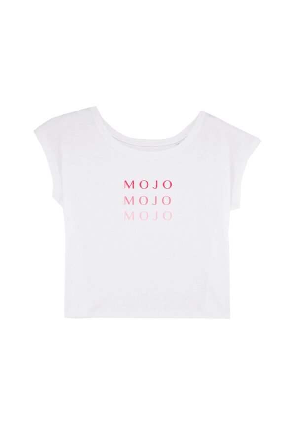 T-shirt bohème blanc Mojo en jersey – Image 2