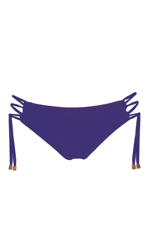 Bas de maillot taille basse avec laçages sur les côtés Esme Blue