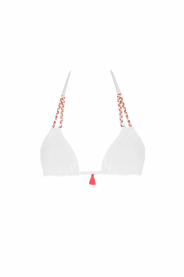 Haut de maillot triangle ajustable Marra White