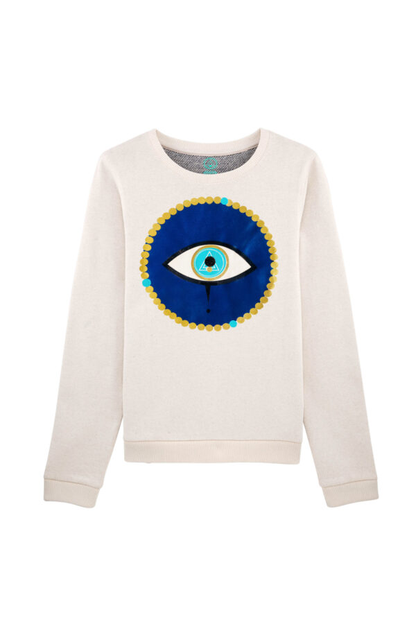 Sweat-shirt Oeil bohème coton bio