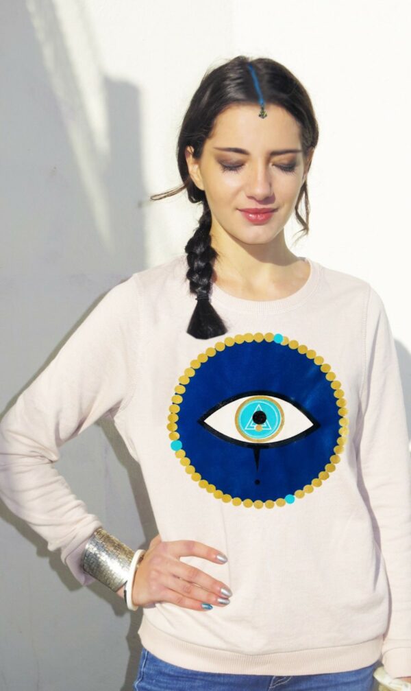 Sweat-shirt Oeil bohème coton bio – Image 2