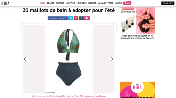 Haut de maillot réversible imprimé/uni Rita Abyss – Image 4
